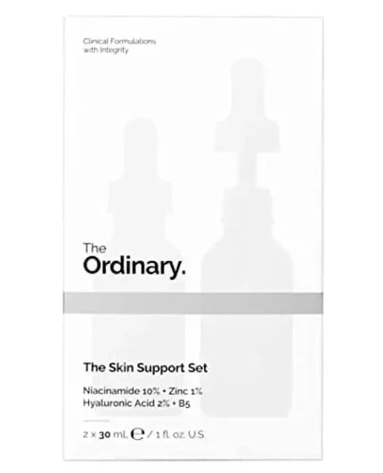 The Skin Support set Niacinamid 10% zink 1% and hyaluronic acid 2% + B5