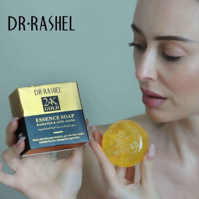 Dr.Rashel 24K Gold Radiance & Anti Aging Essence Soap -100g - Image 3